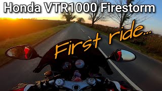 Honda VTR1000 Firestorm first ride [upl. by Suirauqed]