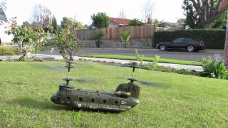 Chinook RC Helicopters Maiden Takeoff  and Crash [upl. by Vorster]