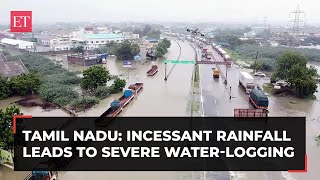 Aerial view Incessant rainfall leads to severe waterlogging in parts of south Tamil Nadu [upl. by Schlessinger]