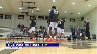 Tusculum sweeps hoops doubleheader over UVaWise [upl. by Felicio]