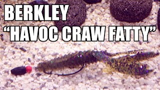 Berkley Havoc Craw Fatty Lure action on a Texas Rig Underwater Full HD [upl. by Breed]