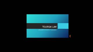 Legal Aspects of Hospitality Management  Tourism Law RA 9593 [upl. by Alehs]