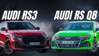 2025 Audi RS 3 Sedan amp RS Q8 SUV Audis HighPerformance Duo [upl. by Ramah]