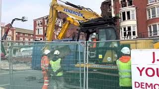 Owners TRUTH  Blackpool Hotel Fire Demolition Continues [upl. by Jarin]