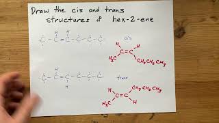 Draw the cis and trans isomers of hex2ene [upl. by Nnelg]