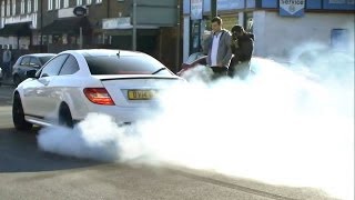 Lord Aleems Mercedes C63 Edition507  Burnouts and Revs in London [upl. by Talley806]