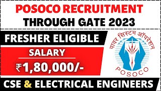 POSOCO Recruitment Through Gate 2023  EE amp CSE  PSU Recruitment through GATE 2023 for EE amp CSE [upl. by Wimsatt]