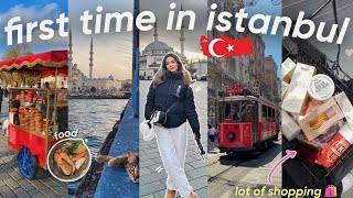 ISTANBUL FOR THE FIRST TIME🇹🇷🌧️🎄أول مرة فحياتي أنمشي ل اسطنبول🤭shopping🛍️exploring [upl. by Kcirrem628]