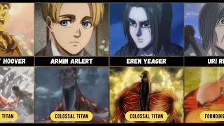 All Characters turned into Titans in Attack on Titan [upl. by Ferino]