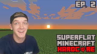 We moved and it time to begin the mega base  Minecraft Hardcore Superflat Survival EP 2 [upl. by Ennayhs648]