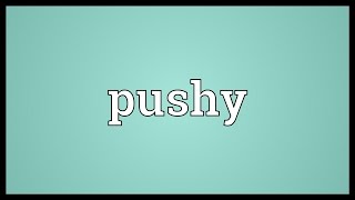 Pushy Meaning [upl. by Karlow547]