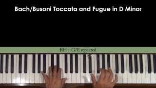 Bach  Busoni Toccata and Fugue in D Minor Piano Tutorial Part 1 [upl. by Ahsitil846]