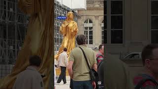 Golden statues honoring ‘Pioneering women’ on display at Paris National Assembly [upl. by Lacym264]