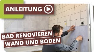 Bad neu gestalten  Boden und Wände im alten Badezimmer renovieren mit planeo [upl. by Thorncombe193]