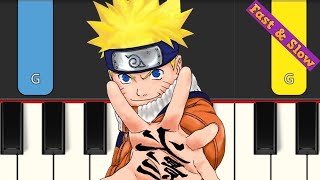 Naruto Theme Song  PIANO TUTORIAL [upl. by Ellerad]