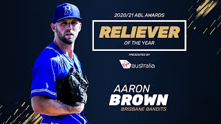 Virgin Australia 2021 ABL Reliever of the Year  Aaron Brown [upl. by Hctub]