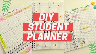 How to Make a student Planner using Notebook  Planner for students [upl. by Erdnaid406]