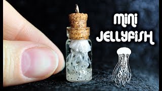 Miniature Jellyfish Aquarium  Polymer Clay Tutorial  Dollhouse [upl. by Guillaume]