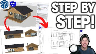 Creating PLANS IN LAYOUT from a SketchUp Model  COMPLETE PROCESS [upl. by Yereffej]