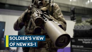 Ranger Regiment soldier shows off UK militarys new KS1 assault rifle [upl. by Winchester]