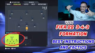 FIFA 22  THE MOST OVERPOWERED FORMATION 343 TUTORIAL BEST TACTICS amp INSTRUCTIONS HOW TO PLAY 343 [upl. by Nea]