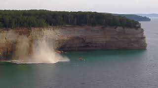 Slice of Pictured Rocks cliff collapses into Lake Superior [upl. by Adias]