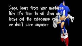 Sonic doesnt need a story  Alex Day lyrics on screen [upl. by Prunella]