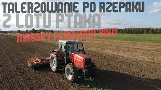 🚜Talerzowanie po Rzepaku z lotu ptaka🔥Massey Ferguson 8160 i Agro Masz🇵🇱 [upl. by Efren694]