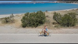 Biking to a secluded beach  Milos island  Greece [upl. by Ninette418]