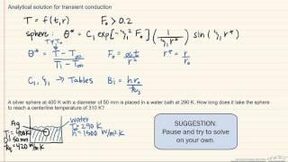 Analytical Solution to a Transient Conduction Problem [upl. by Ahseyi63]