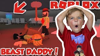 BEAST DADDY DRAGS ME TO THE FREEZER ROBLOX FLEE THE FACILITY  RUN HIDE ESCAPE [upl. by Horowitz985]