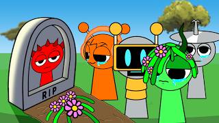 INCREDIBOX SPRUNKI SAD STORY  RED RADDY DIES  FNF Goodbye World [upl. by Nolahs579]