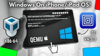 UTM SE PC QEMU Emulator Run Windows x8664 on iPhoneiPad Test [upl. by Ariamoy]