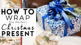 How to make a Bow  Step by step GIFT WRAPPING demonstration [upl. by Kiryt]