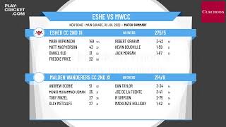 Surrey Championship  Premier Division  2nd XI  Esher CC v Malden Wanderers CC [upl. by Aid]