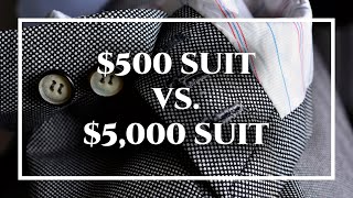 Difference Between Cheap 500 Custom Suit amp 5000 TailorMade Bespoke Suits [upl. by Alyks109]