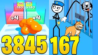 Tall man run VS Thief Puzzle  All Levels SpeedRun Gameplay [upl. by Haissem974]