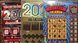 WIN🍀🍀200X 2025 and Lotteria🤑🤑CA lottery Scratchers🍀🍀🤑🤑 [upl. by Ahcim]