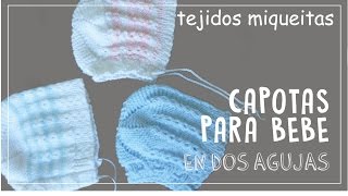 Tutorial para tejer capota para bebé [upl. by Eirrac]