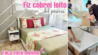 FAÇA VOCÊ MESMODIYFIZ COBRE LEITO PARA CAMAFIZ KIT PESEIRA TAMBÉMFICOU LINDOFlavilene Azevedo [upl. by Urana]