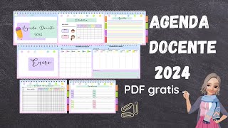 Agenda 2024 gratis PDF para docentes [upl. by Lancelot]