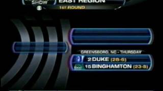 Brackets Unveiled  Binghamton vs Duke [upl. by Palecek]