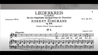 Liederkreis op24accompaniment반주high voiceRSchumann [upl. by Jake]