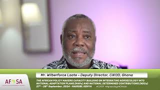 Mr Wilberforce Laate  Deputy Director CIKOD Ghana [upl. by Einnod]