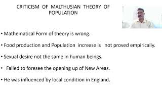 Criticism of Malthusian theory of population [upl. by Delisle]