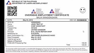 How to get OEC  Overseas Employment Certificates [upl. by Alemrac424]