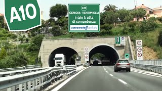 IT  A10 Savona  Autostrada dei Fiori Carreggiata Sud [upl. by Jegger]