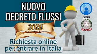 Nuovo Decreto flussi 2020 TUTTI I DETTAGLI [upl. by Yvonne]