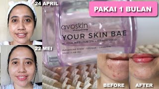 REVIEW JUJUR PAKAI 1 BULAN AVOSKIN YOUR SKIN BAE ALPHA ARBUTIN 3  GRAPESEED  Maria Soelisty [upl. by Elleiand]