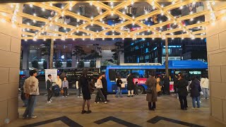 Myeongdong night view Media facade Lotte Shinsegye Department Store [upl. by Robinson676]